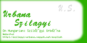 urbana szilagyi business card